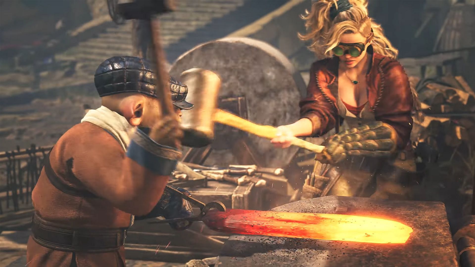 Complete a Rathian Arena quest to unlock the Clerk armor set at the Smithy (Image via Capcom)